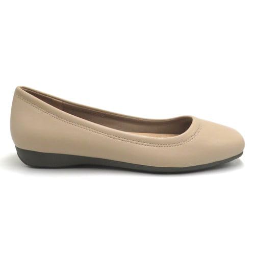 Pierre Dumas Footwear Women's Linzee-1 Slip-On Loafers, Fashion Forward Flats, Nude