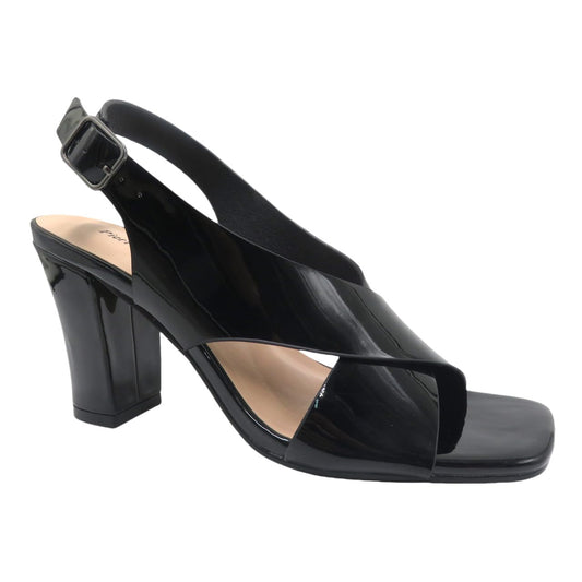 Pierre Dumas Women’s Ariana-8 with a 3 Inch Classic Block Heel, Soft Insoles, Slingback Ankle Strap with Buckle Closure