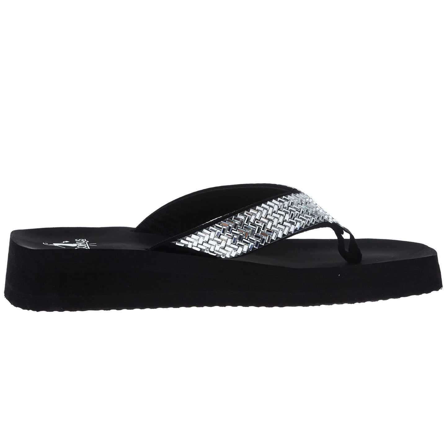 Corkys Footwear Women's Corky Donna Clear Jewels Clear Flip Flops 7 B