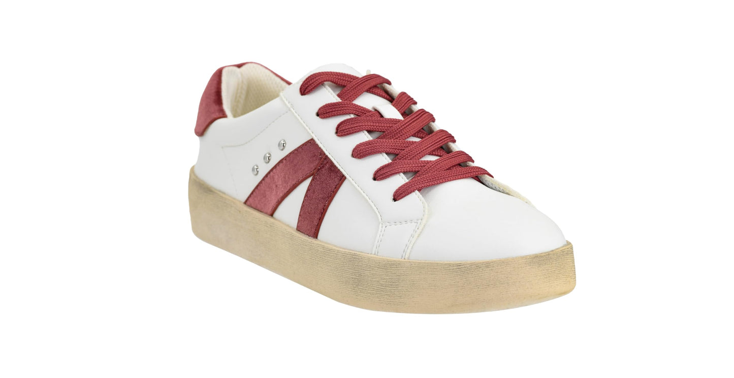 Corkys Footwear Hey Girl Women's No Chaser Fashion Sneaker - with Comfortable Cushioned Insoles for All Day wear, Studs and Stripes, and a lace-up Design