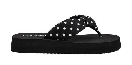 Corkys Footwear Women's You Go Girl Thong Strap Flip Flops – Featuring A Chic Knot Detail, 1.25-Inch Heel, and an EVA Cushioned insole for All-Day Wear