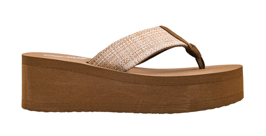 Corkys Footwear Women's Take A Dip Flip Flops - Featuring a Stylish V-Strap Design and a 2.5-Inch Platform, Blending Casual Elegance with Ultimate Comfort