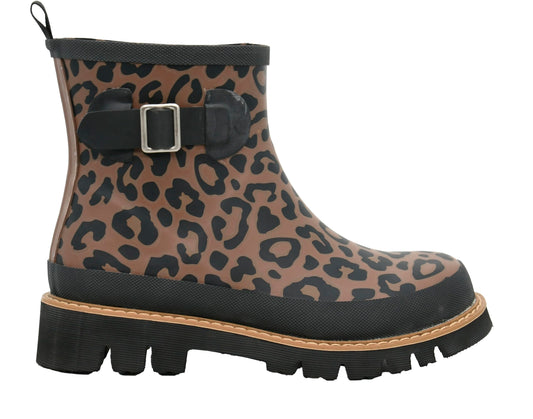 Corkys Footwear Womens Drip Rain Booties - With A Cushioned Insole For All Day Wear, A Waterproof Upper, A Chic Lug Sole, And An Adjustable Buckle To Fit All Sizes