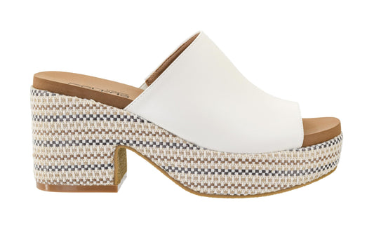 Corkys Footwear Totally Buggin Heeled Sandal - With A 3.25-Inch heel And 1-Inch platform, Chunky Heel, Slip-on Comfort, EVA Insole, and a Stylish Raffia Outsole