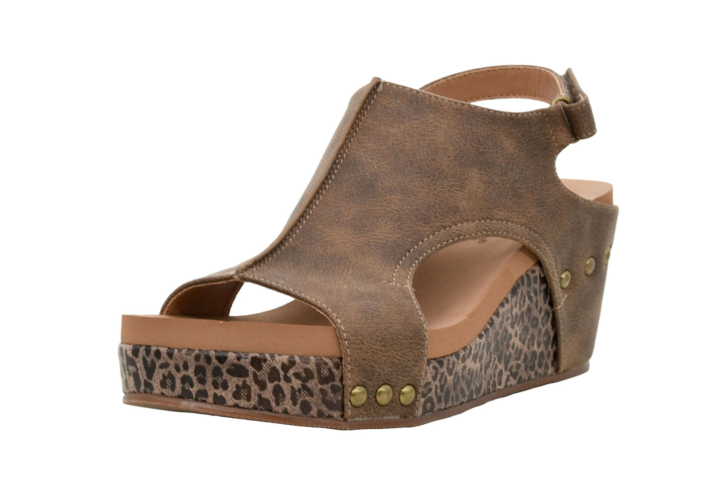 Corkys Footwear Womens Carley Wedges, Featuring Corkys EVA Foam Cushioned Insoles, A 2.5 Inch Heel, Lightweight For All Day Wear, And Hook And Loop Closure