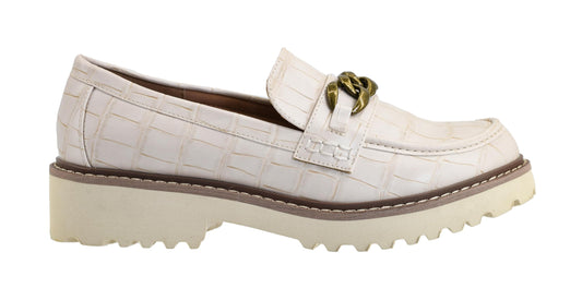 Corkys Footwear Hey Girl Women's Literally Heeled Loafer - Featuring a 1.5 Chunky Heel, A Chunky Chain Across The Upper, and A Lightly Cushioned EVA Insole for All Day Wear