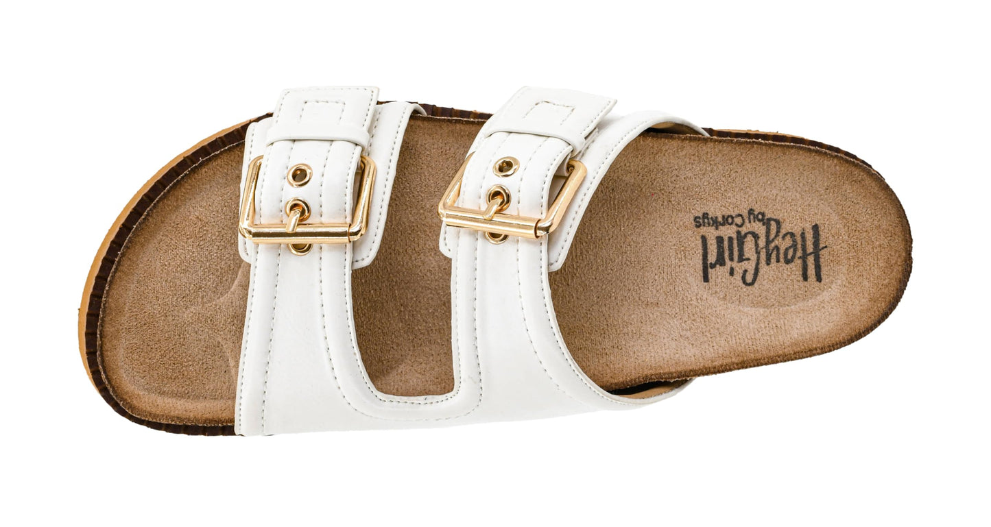 Corkys Footwear Hey Girl Women's Conceited Two-Strap Sandal | Comfortable Soft Insoles and Two Straps With Adjustable Buckles | Stylish For Everyday Wear