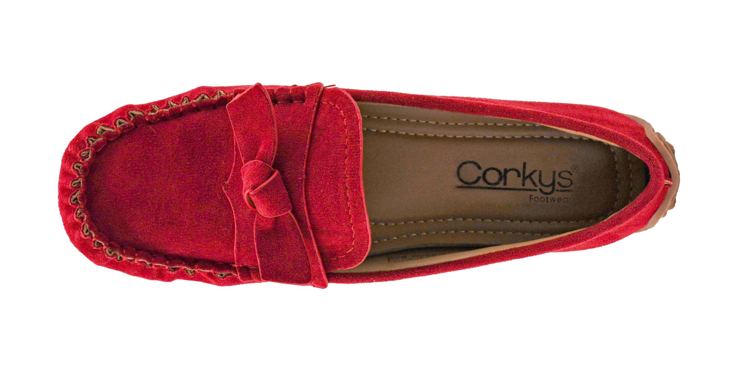 Corkys Footwear Women's Driving Miss Daisy Driving Loafer/Moccasin, A Classic Slip-On with Bow Knot, Cushioned Insole and Durable Rubber Outsole for All-Day Comfort