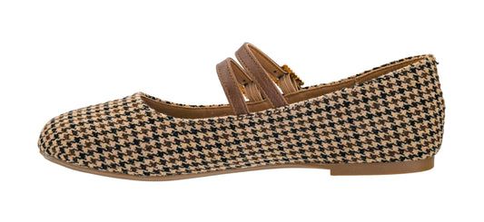 Corkys Footwear Hey Girl Women's Own It Ballet Flats, With Two Dainty Straps, Two Rhinestone Adjustable Buckles, And Lightly Cushioned Insoles For All Day Wear