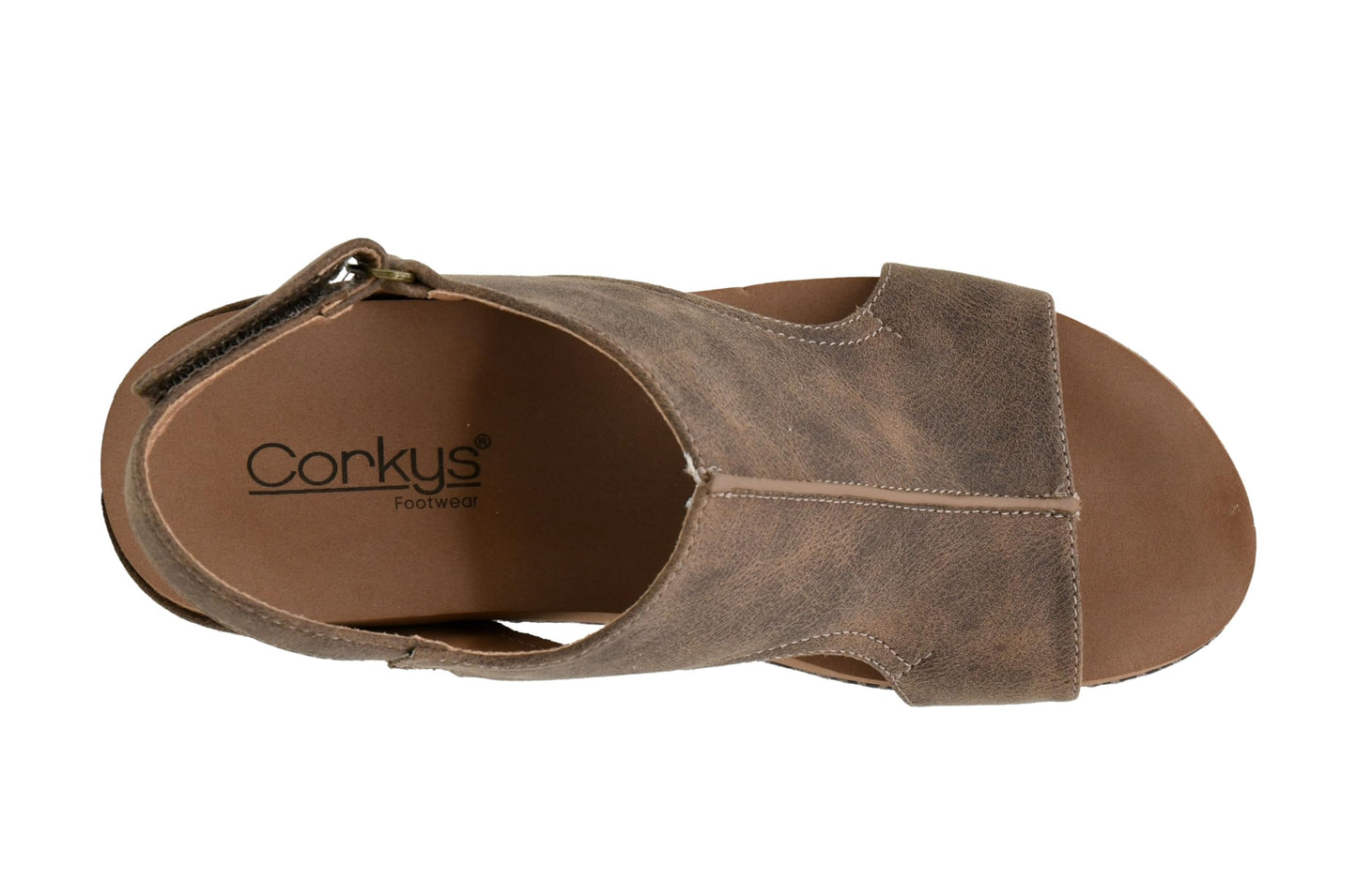 Corkys Footwear Womens Carley Wedges, Featuring Corkys EVA Foam Cushioned Insoles, A 2.5 Inch Heel, Lightweight For All Day Wear, And Hook And Loop Closure