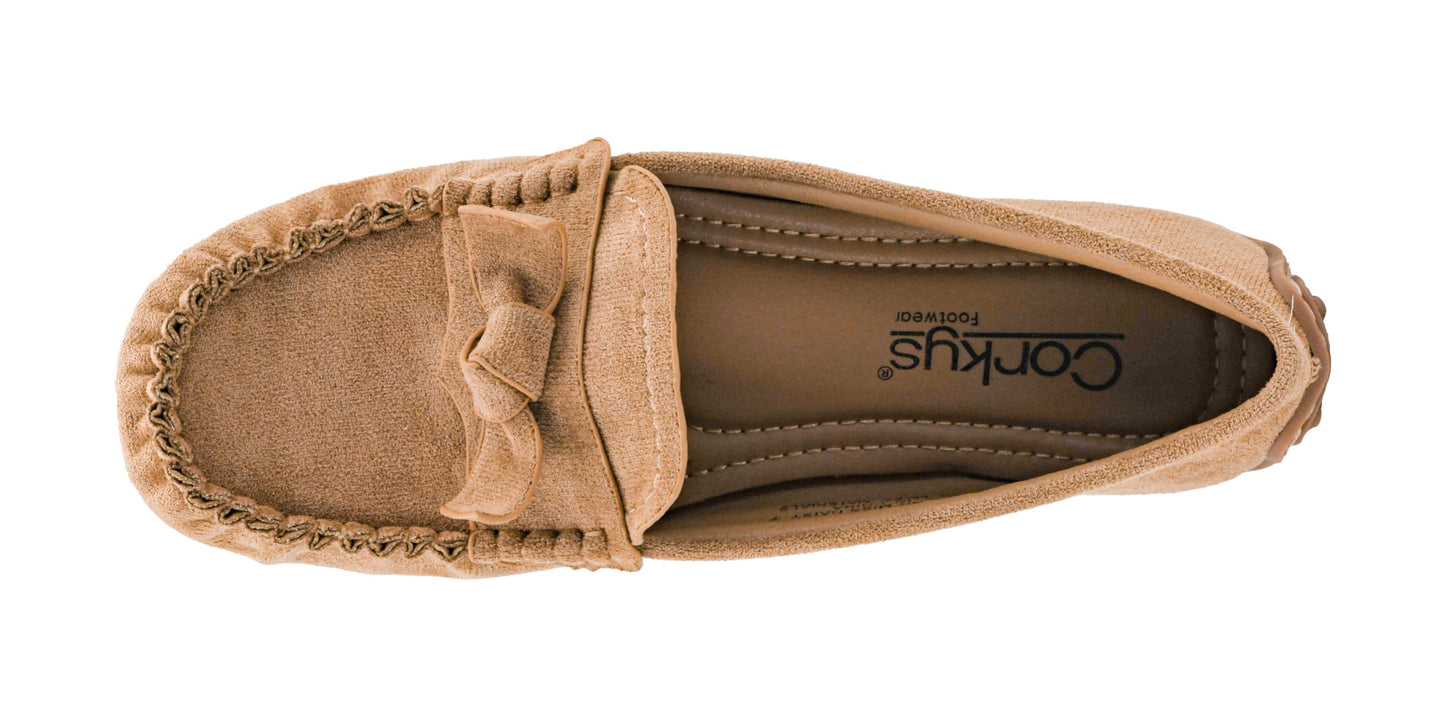 Corkys Footwear Women's Driving Miss Daisy Driving Loafer/Moccasin, A Classic Slip-On with Bow Knot, Cushioned Insole and Durable Rubber Outsole for All-Day Comfort