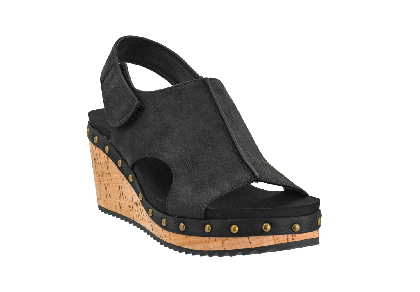 Corkys Footwear Women's For Keeps Wedges - Featuring EVA Foam Cushioned Insoles, A 2.5 Inch Heel, Lightweight For All Day Wear, Easy On And Off With The Hook And Loop Closure