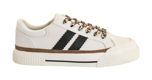 Corkys Footwear Hey Girl Womens Thats Her Fashion Sneaker - Featuring Two Stripes on The Side, Cushioned Insoles for All Day Wear, and A Lace-Up Design