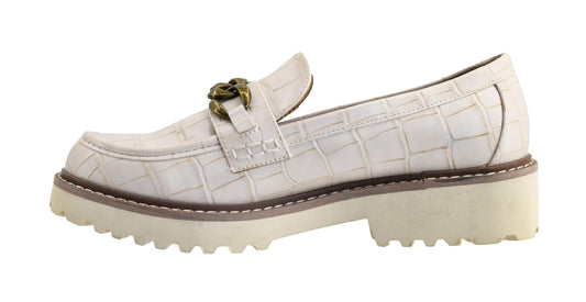 Corkys Footwear Hey Girl Women's Literally Heeled Loafer - Featuring a 1.5 Chunky Heel, A Chunky Chain Across The Upper, and A Lightly Cushioned EVA Insole for All Day Wear