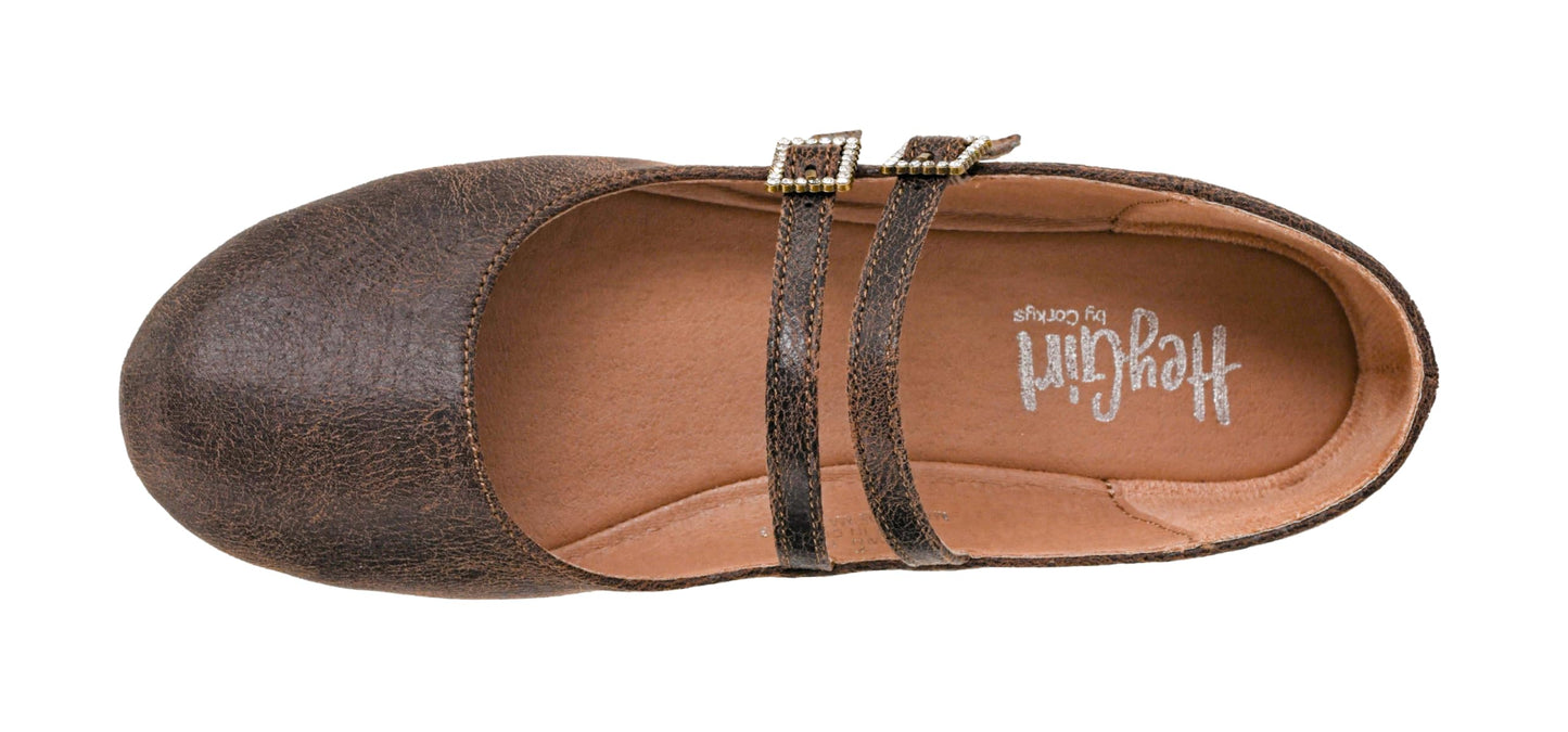 Corkys Footwear Hey Girl Women's Own It Ballet Flats, With Two Dainty Straps, Two Rhinestone Adjustable Buckles, And Lightly Cushioned Insoles For All Day Wear