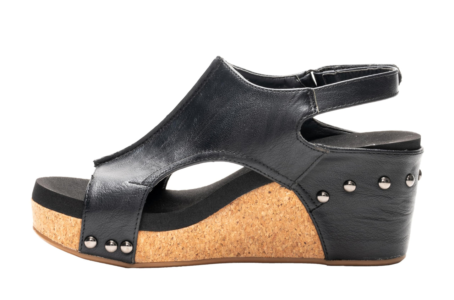 Corkys Footwear Womens Carley Wedges, Featuring Corkys EVA Foam Cushioned Insoles, A 2.5 Inch Heel, Lightweight For All Day Wear, And Hook And Loop Closure