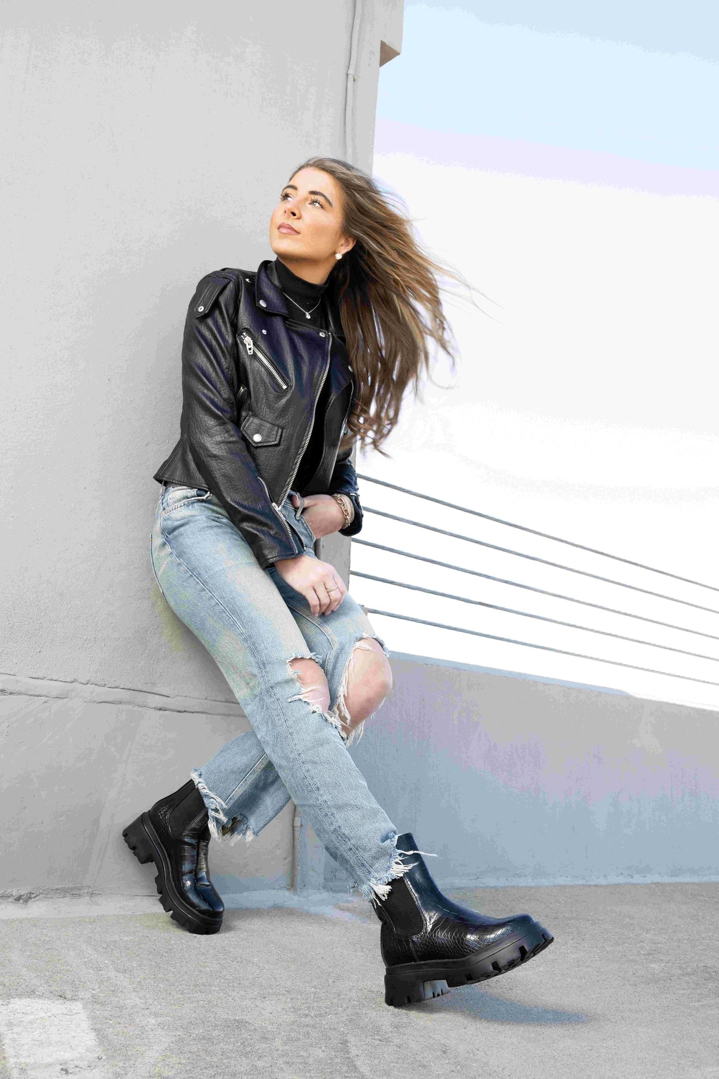 Corkys Footwear Depp Boot – Women’s Chunky Chelsea Boot with Croc-Embossed Upper and Lug Sole