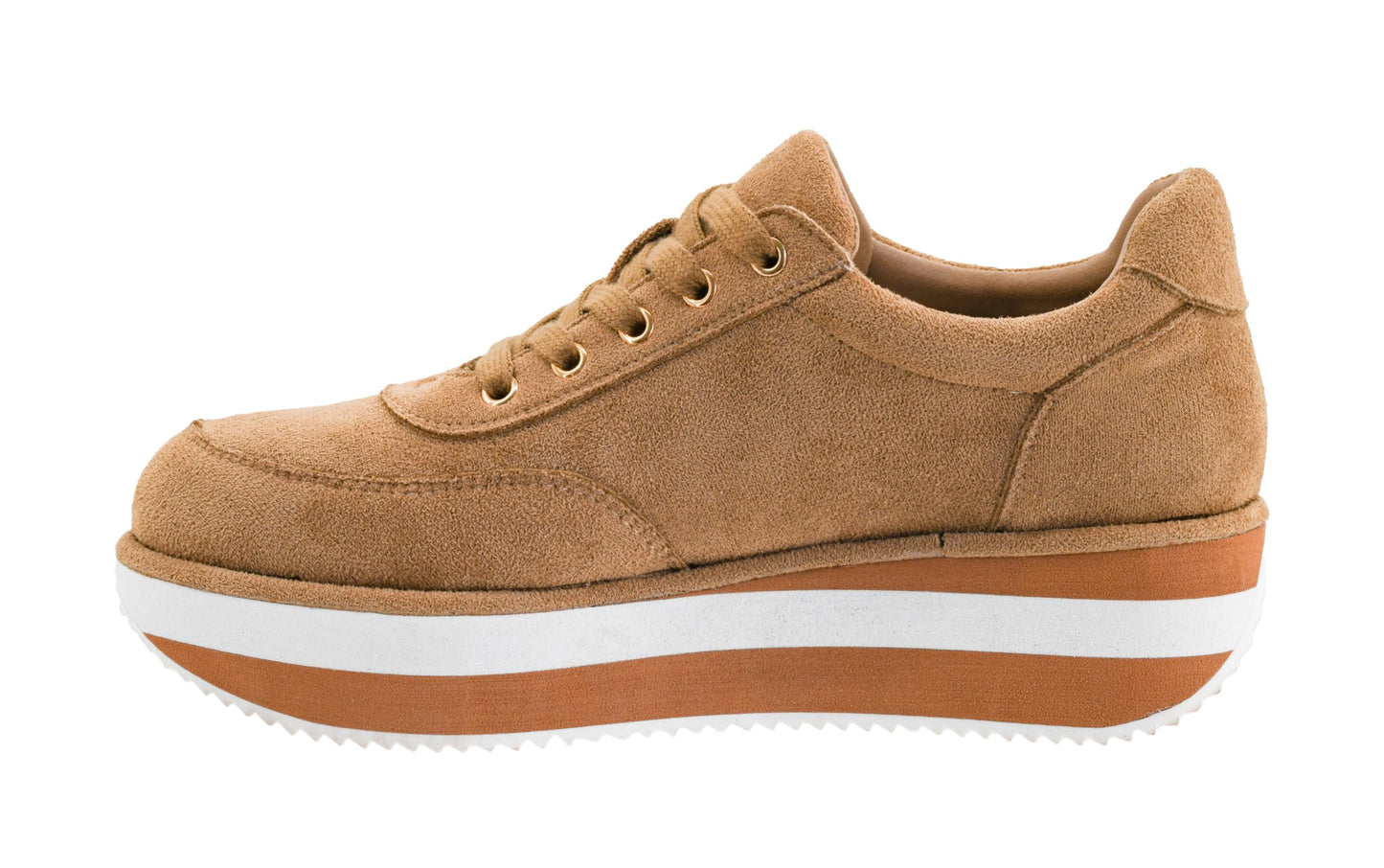 Corkys Footwear Hey Girl Jaywalking Platform Sneaker, Trendy Lace-Up Faux Suede Shoe with Cushioned Insole, Elevated Sole, and Non-Slip Grip for All-Day Comfort