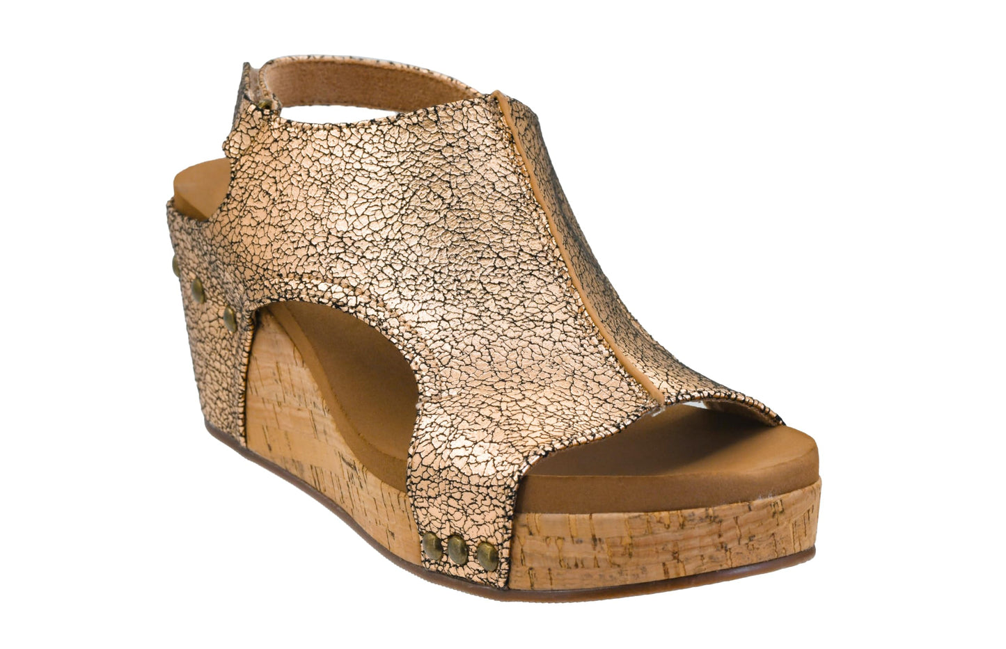Corkys Footwear Womens Carley Wedges, Featuring Corkys EVA Foam Cushioned Insoles, A 2.5 Inch Heel, Lightweight For All Day Wear, And Hook And Loop Closure