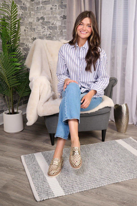 Corkys Footwear Hey Girl Women's So Put Together Loafer – Featuring a 1.5-Inch Heel, a Breathable and Woven Upper, and Corkys Signature EVA Cushioned Insole