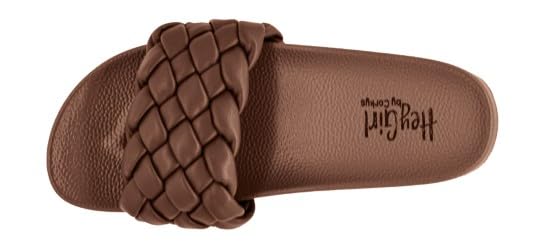 Corkys Footwear Hey Girl Extra Slide-Sandal - Featuring A Braided Strap, A Comfortable Insole For All-Day Wear - Perfect for Beach Outings and Casual Events - Chocolate, Size 7
