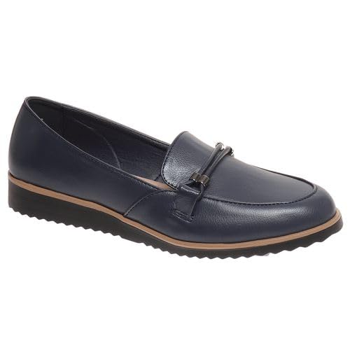 Pierre Dumas Footwear Women's Willa-2 Slip-On Loafers, Cushioned Insoles, 1-Inch Wedge