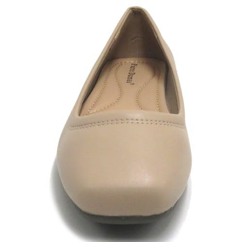 Pierre Dumas Footwear Women's Linzee-1 Slip-On Loafers, Fashion Forward Flats, Nude