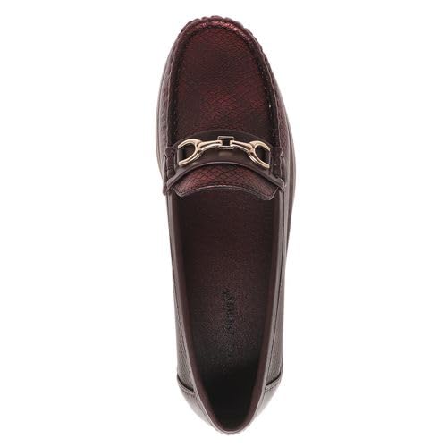 Pierre Dumas Footwear, Women’s Choice-2 Chunky Penny Loafer, Burgundy Croco