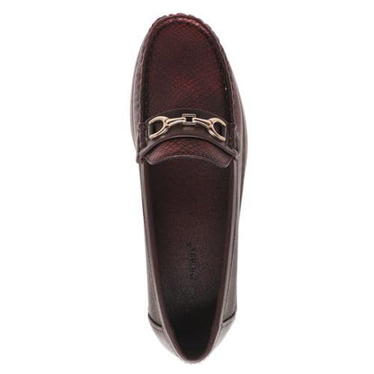 Pierre Dumas Footwear, Women’s Choice-2 Chunky Penny Loafer, Burgundy Croco