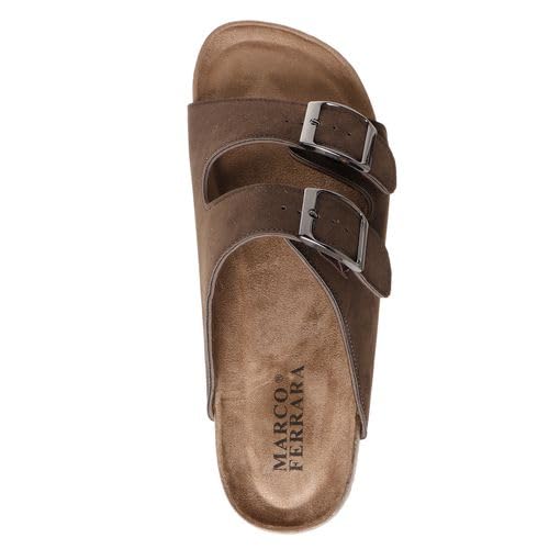 Marco Ferrara Men’s Bona-2 Slide Sandal, Adjustable Buckle