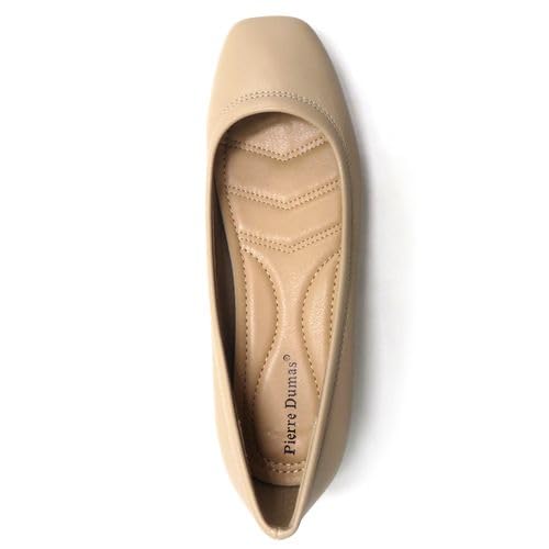 Pierre Dumas Footwear Women's Linzee-1 Slip-On Loafers, Fashion Forward Flats, Nude