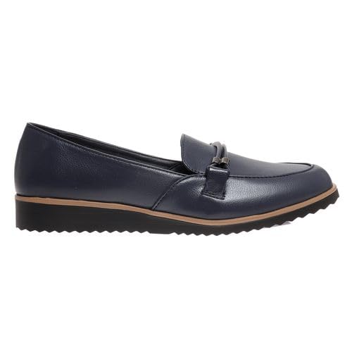 Pierre Dumas Footwear Women's Willa-2 Slip-On Loafers, Cushioned Insoles, 1-Inch Wedge