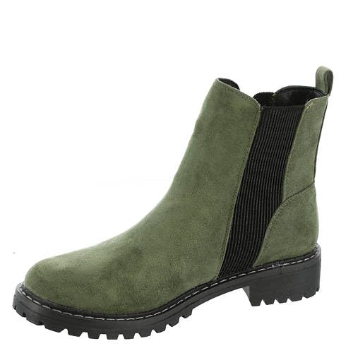 Corkys Footwear Women's Howl Olive Suede Booties