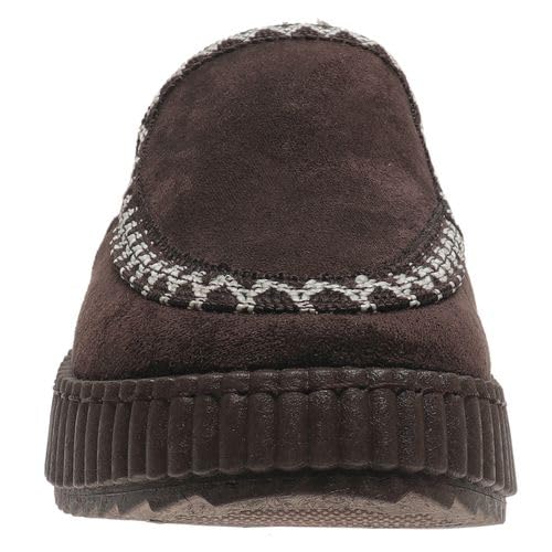 Pierre Dumas Footwear Women's Sandi-2 Slip-On Faux Suede Loafers, Fur Lined Interior with Cushioned Insoles,1.5 Inch Platform Wedge