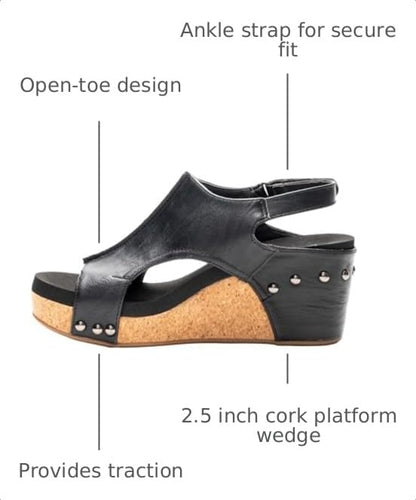 Corkys Carley Wedge Sandal — Cork Platform Heel Built for All-Day Wear