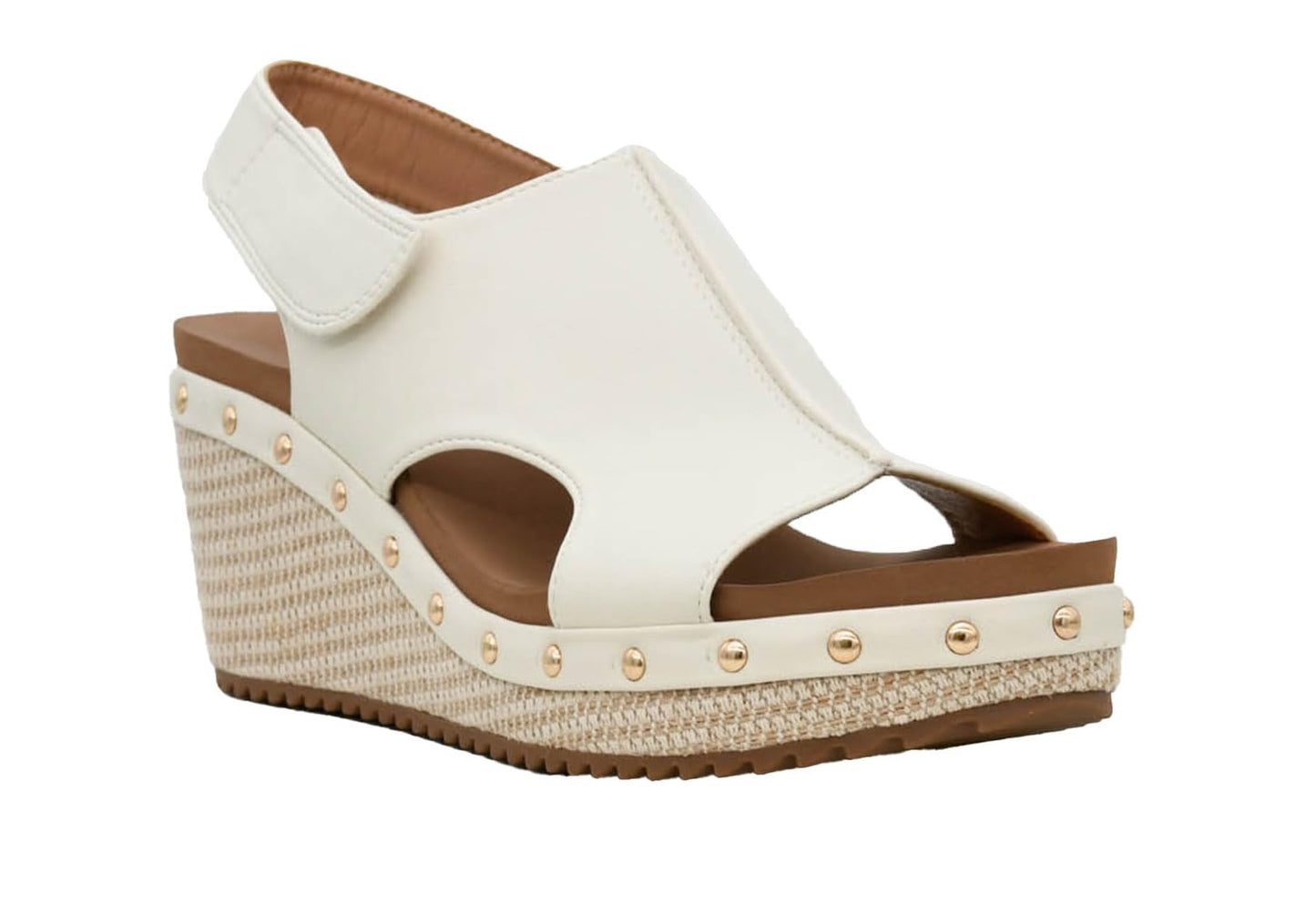 Corkys Footwear Womens For Keeps Wedges - Featuring EVA Foam Cushioned Insoles, A 2.5 Inch Heel, Lightweight For All Day Wear, Easy On And Off With The Hook And Loop Closure