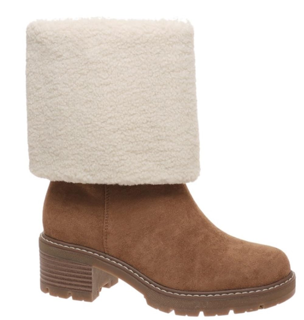 Pierre Dumas Women's Everlee-2 Winter Boots, Mid-Calf Faux Suede, Round Toe Pull-On Booties
