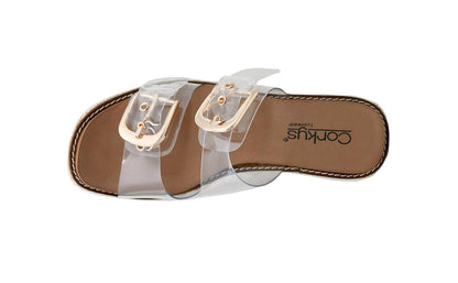 Corkys Footwear Womens 2.5-inch Manifest Wedge - Featuring Two Straps with Adjustable Buckles, Corkys Signature EVA Insoles for All-Day Comfort, and a Wrapped Outsole