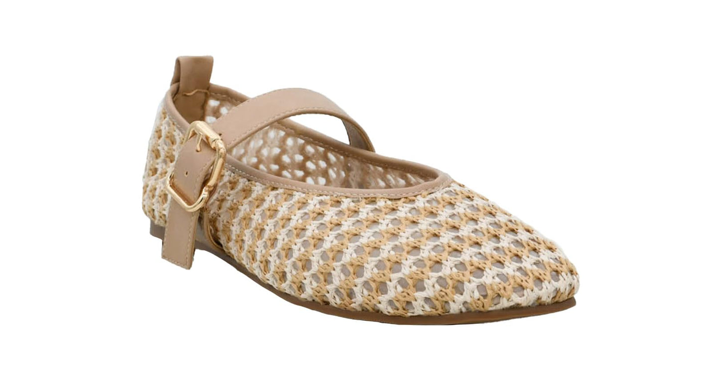 Corkys Footwear Hey Girl Women's Left Him On Read Mary Jane Flats – Featuring a Breathable Woven Upper, Hook and Loop Closure, and a Lightly Padded Insole