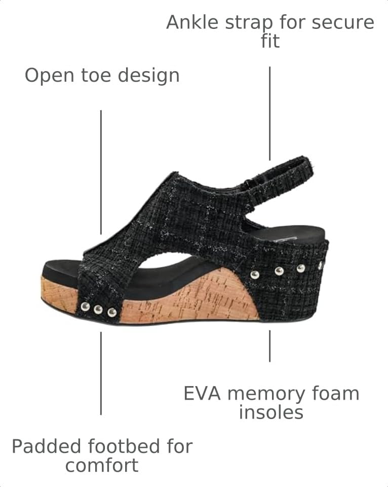 Corkys Carley Wedge Sandal — Cork Platform Heel Built for All-Day Wear