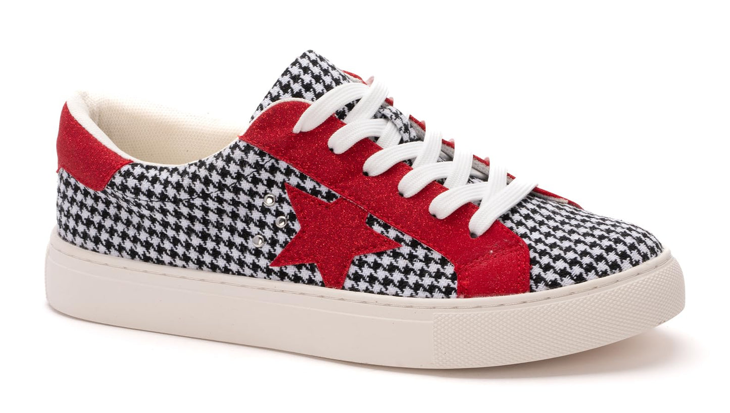 Corkys Footwear Women's Supernova Lace-Up Glitter Star Sneakers