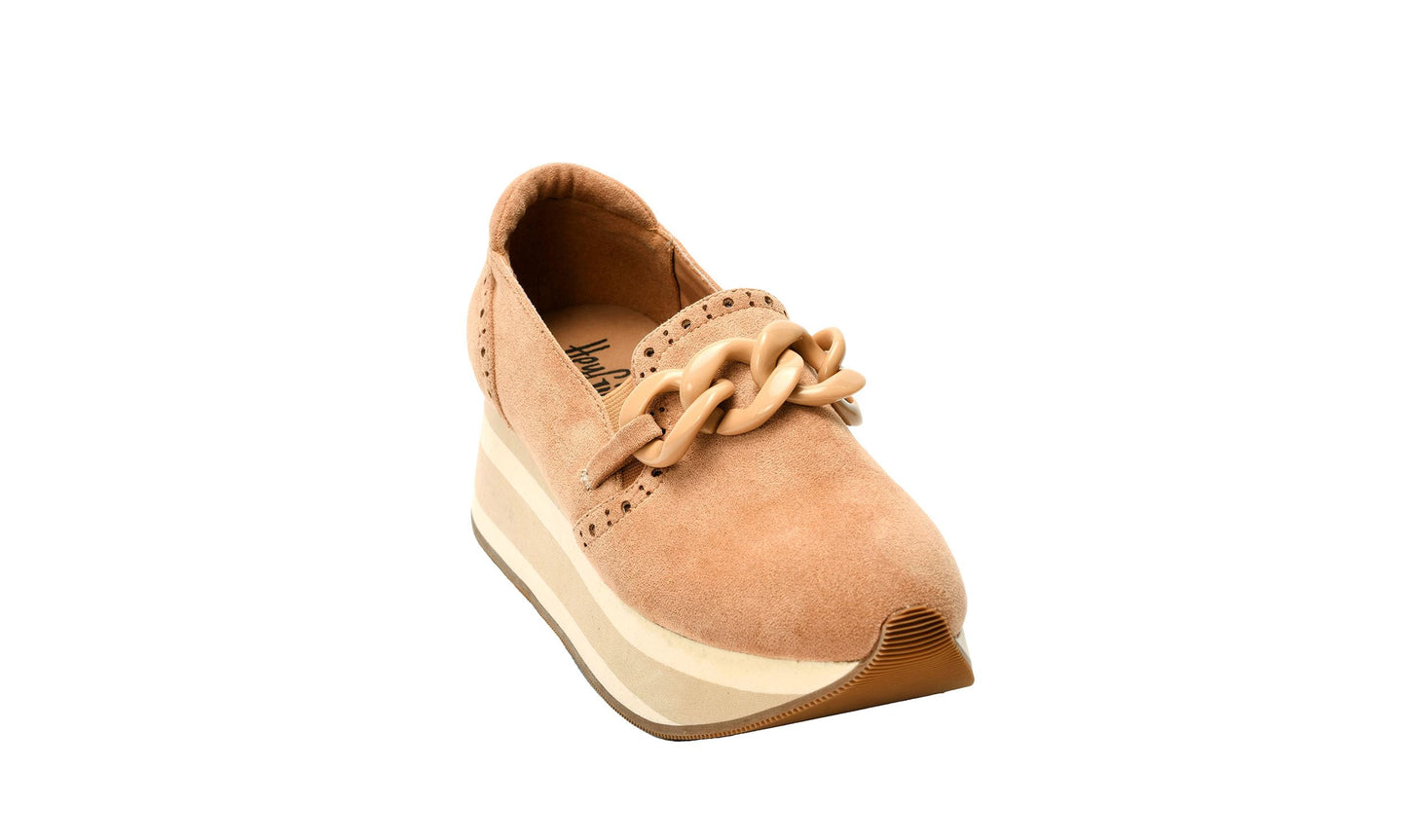 Corkys Footwear So What Slip-On 1.75-inch Platform Sneakers, Cushioned Insoles, Chunky Chain Detail, Comfortable, Stylish, Trendy Footwear