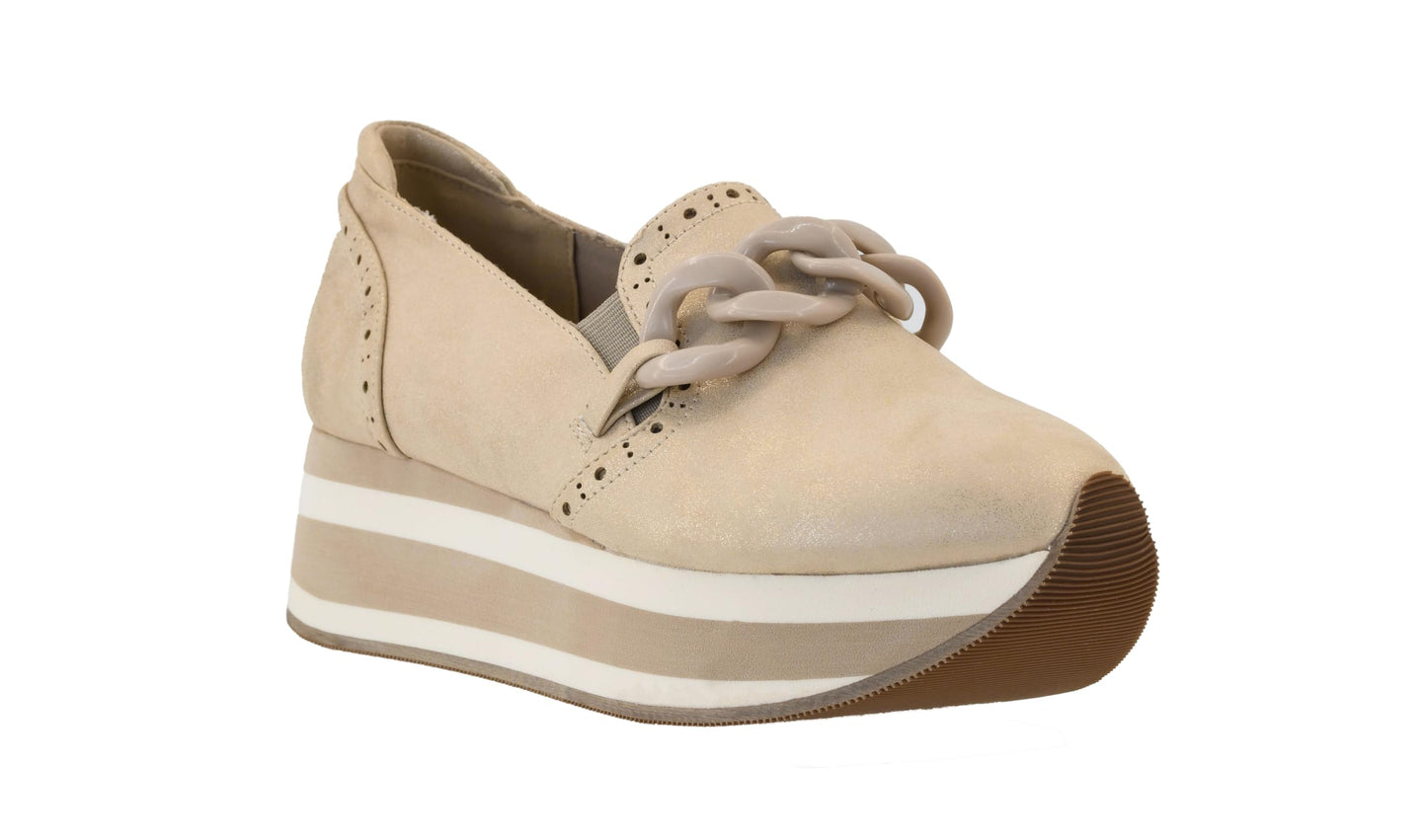 Corkys Footwear So What Slip-On 1.75-inch Platform Sneakers, Cushioned Insoles, Chunky Chain Detail, Comfortable, Stylish, Trendy Footwear