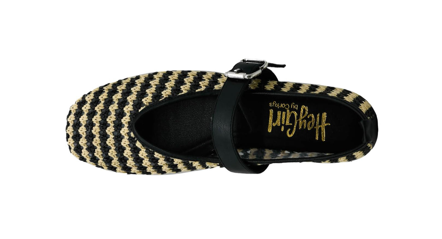 Corkys Footwear Hey Girl Women's Left Him On Read Mary Jane Flats – Featuring a Breathable Woven Upper, Hook and Loop Closure, and a Lightly Padded Insole