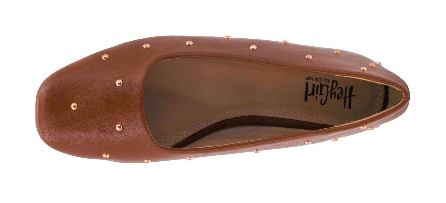 Corkys Footwear Hey Girl Womens Dont Be Rude Studded Ballet Flat - Featuring A Padded Insole for All Day Wear, Studs Along The Upper, and A Rounded Toe for A Polished Look