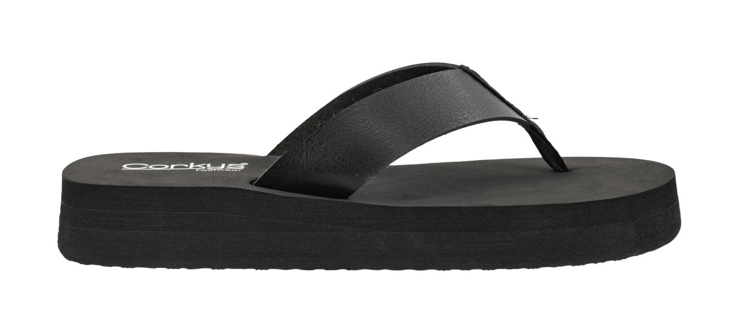 Corkys Footwear Women's Just Add Water Flip Flops - Featuring A Comfortable and Cushioned EVA Insole, A Vegan Leather Thong Strap - Casual And Comfortable