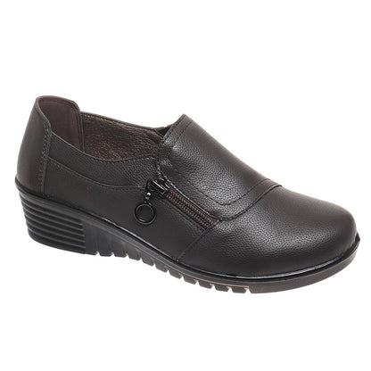 Pierre Dumas Footwear Women's Karen-40 Slip-On Loafers, Cushioned Insoles, 1.75 Inch Wedge
