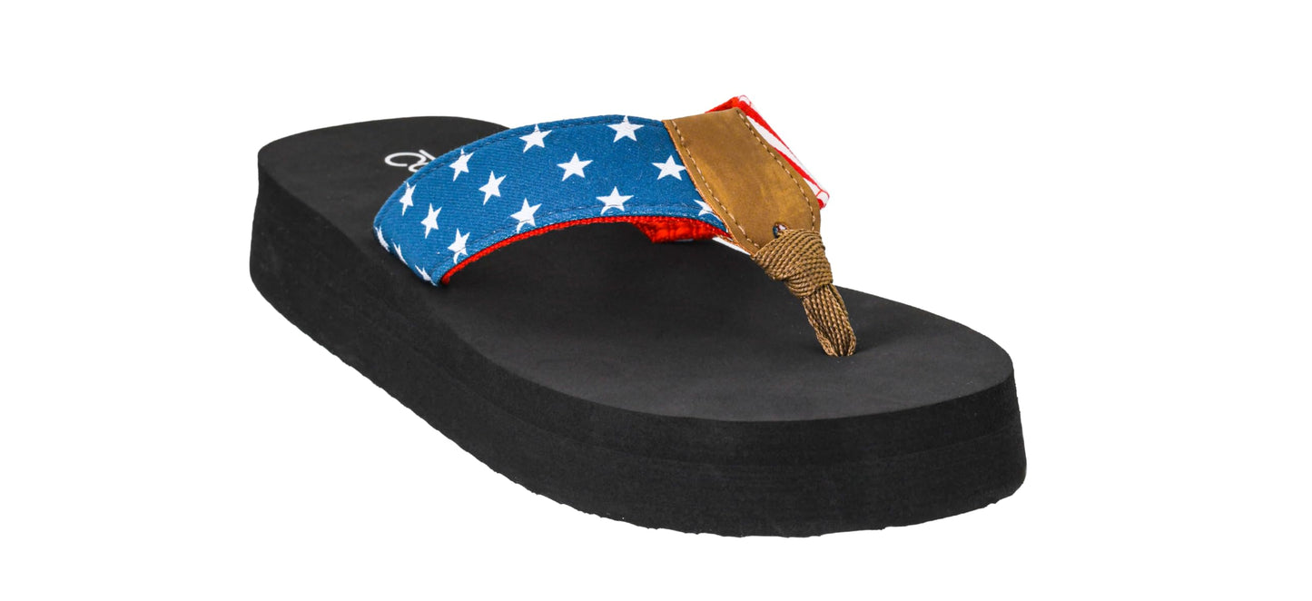 Corkys Footwear Women’s Liberty Flip Flop – Cushioned EVA Sandal with a 1.25-Inch Heel, Soft Thong Straps, Lightweight Comfort, and Effortlessly Stylish Design