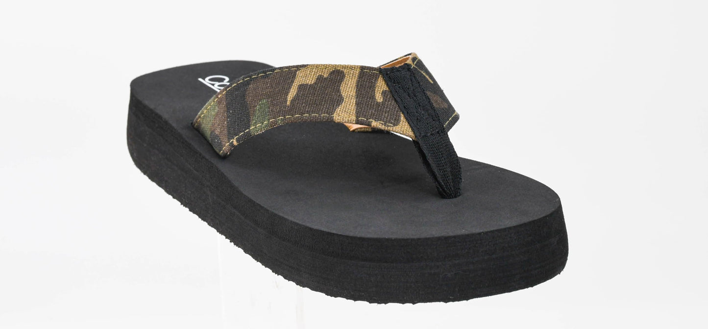 Corkys Footwear Womens Overboard Thong Flip Flops - Featuring A Comfortable and Cushioned EVA Insole and A Vegan Leather Thong Strap with Western Stitching