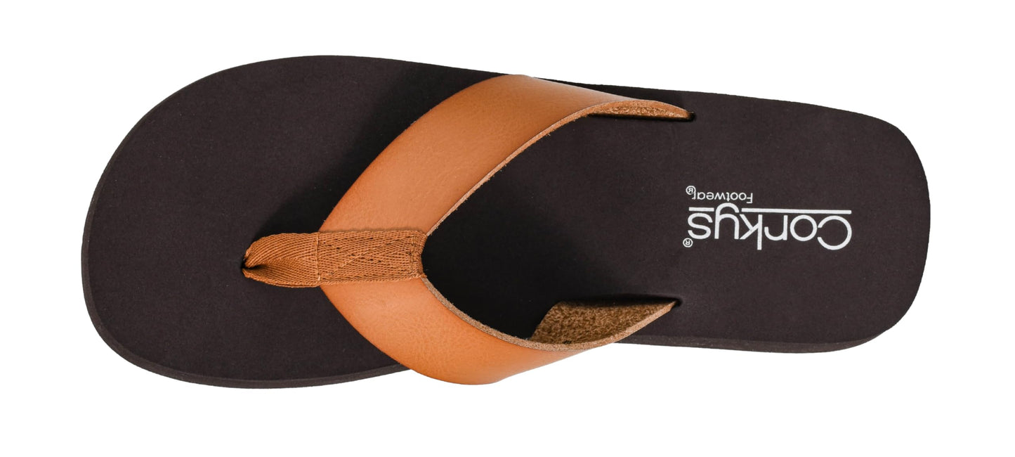Corkys Footwear Women's Just Add Water Flip Flops - Featuring A Comfortable and Cushioned EVA Insole, A Vegan Leather Thong Strap - Casual And Comfortable